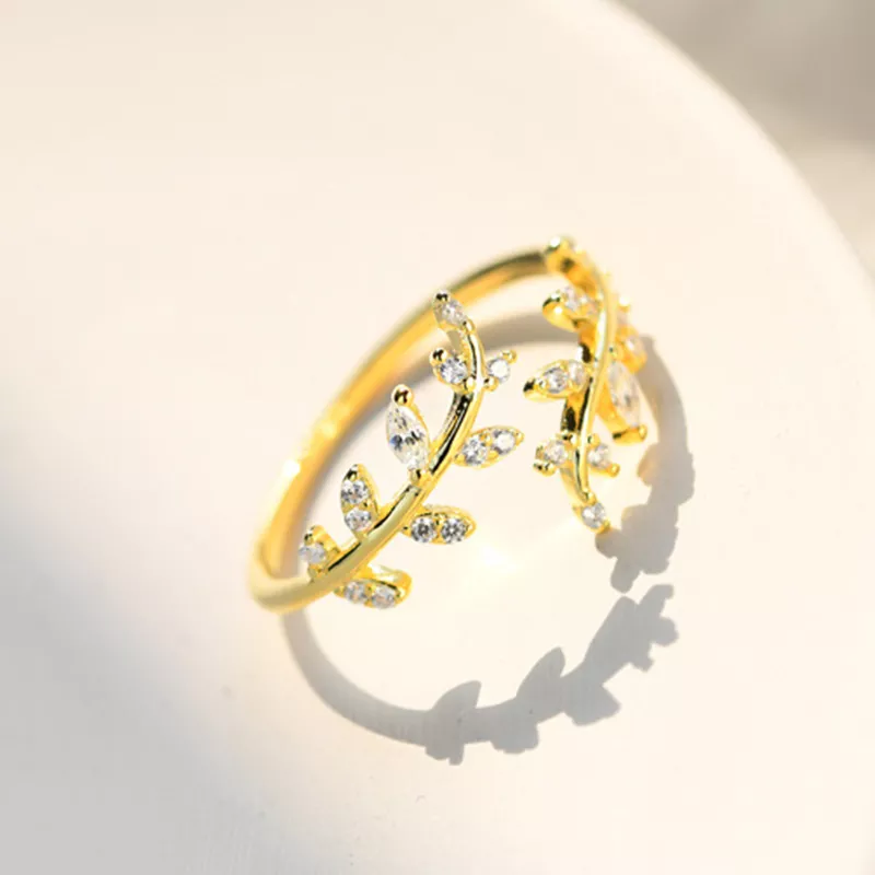 (immagine per) Anello aperto tipo Pandora Foglie delicate - BSR241-B - Visualizza 3