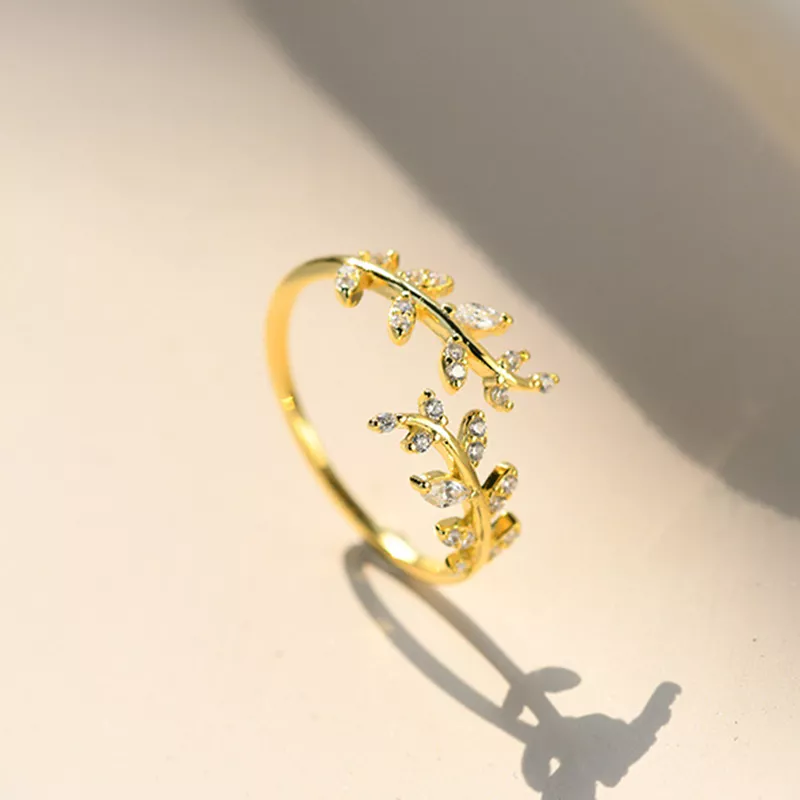 (immagine per) Anello aperto tipo Pandora Foglie delicate - BSR241-B - Visualizza 4