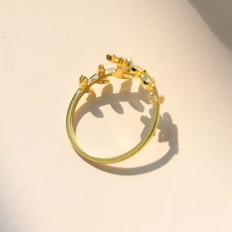 (immagine per) Anello aperto tipo Pandora Foglie delicate - BSR241-B - Visualizza 5