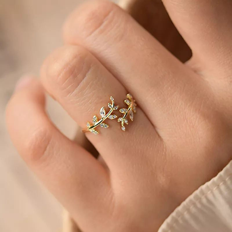 (immagine per) Anello aperto tipo Pandora Foglie delicate - BSR241-B - Visualizza 6