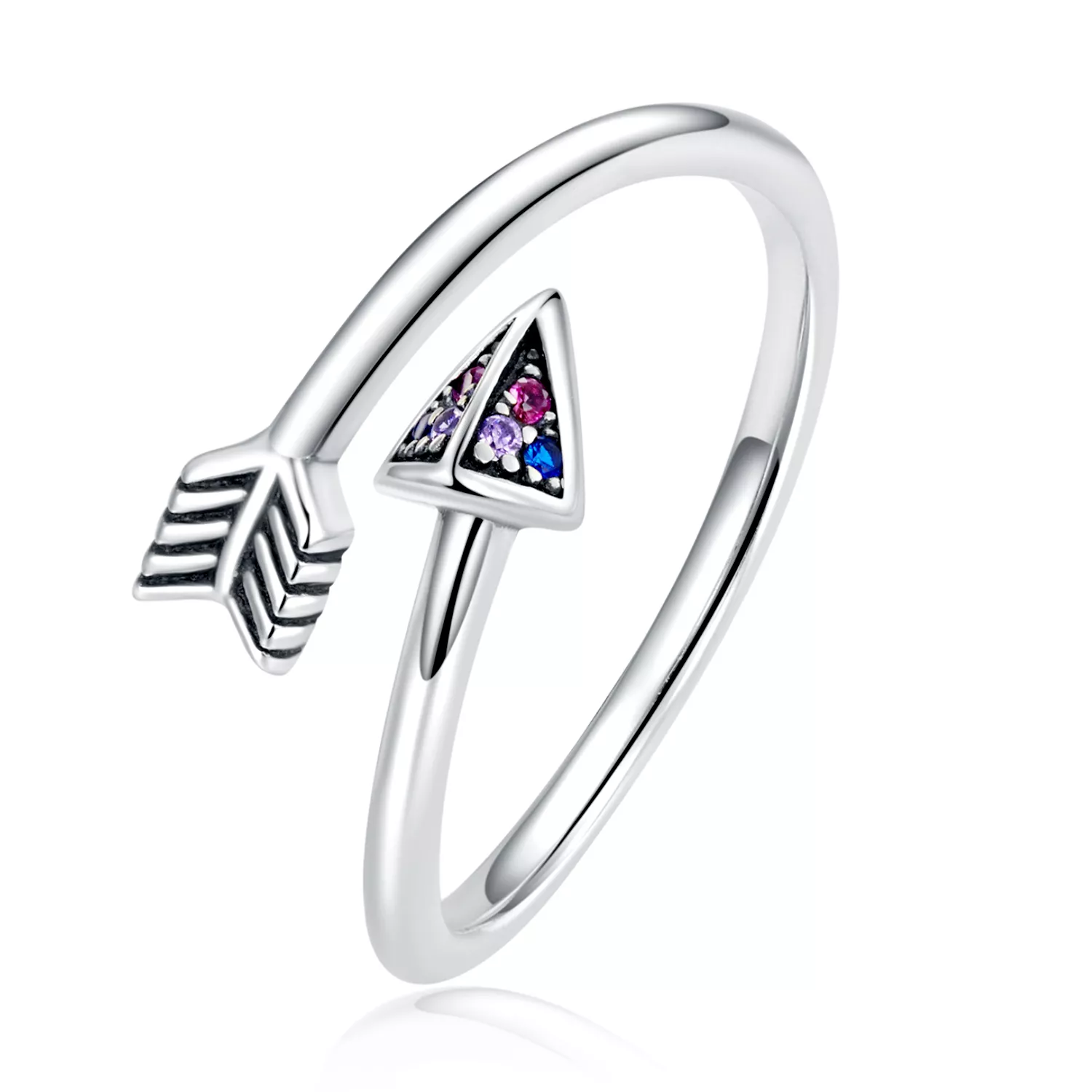 anello aperto tipo pandora freccia d'amore scr820