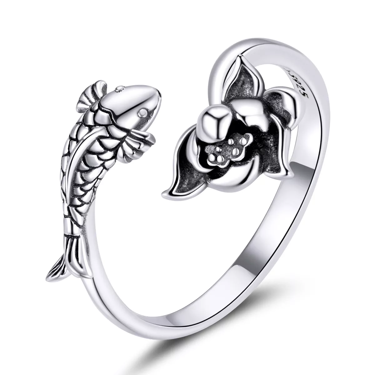 anello aperto tipo pandora koi arruffato bsr201