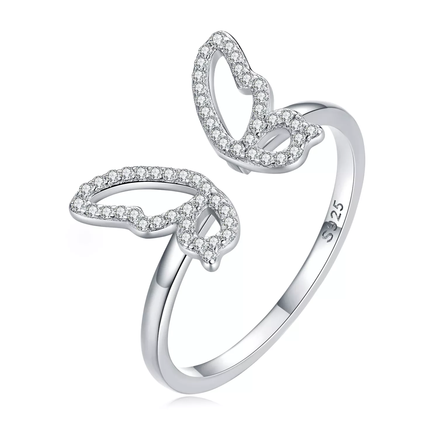 anello aperto tipo pandora la farfalla bsr278