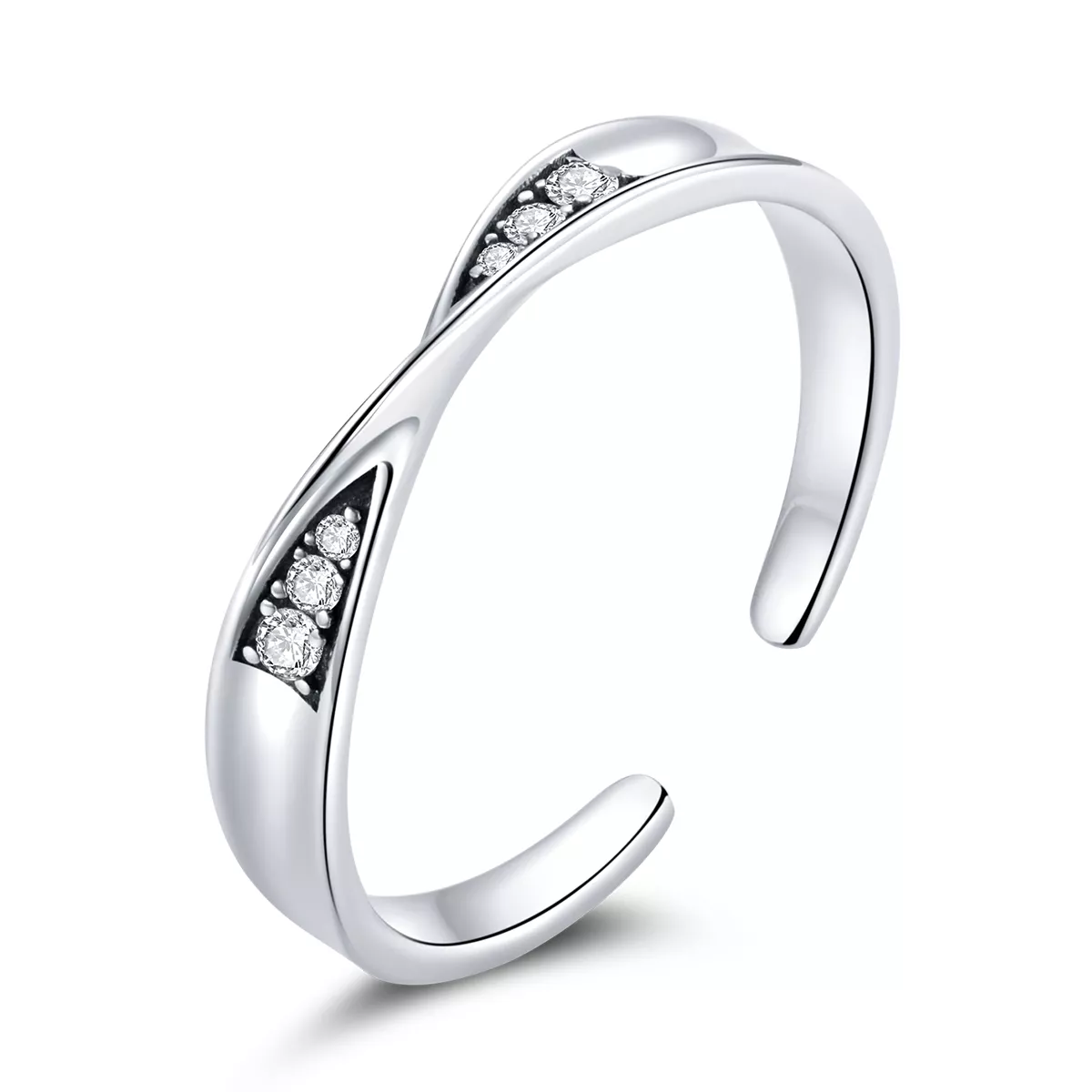 anello aperto tipo pandora mobius anello coppia anello femmina scr750