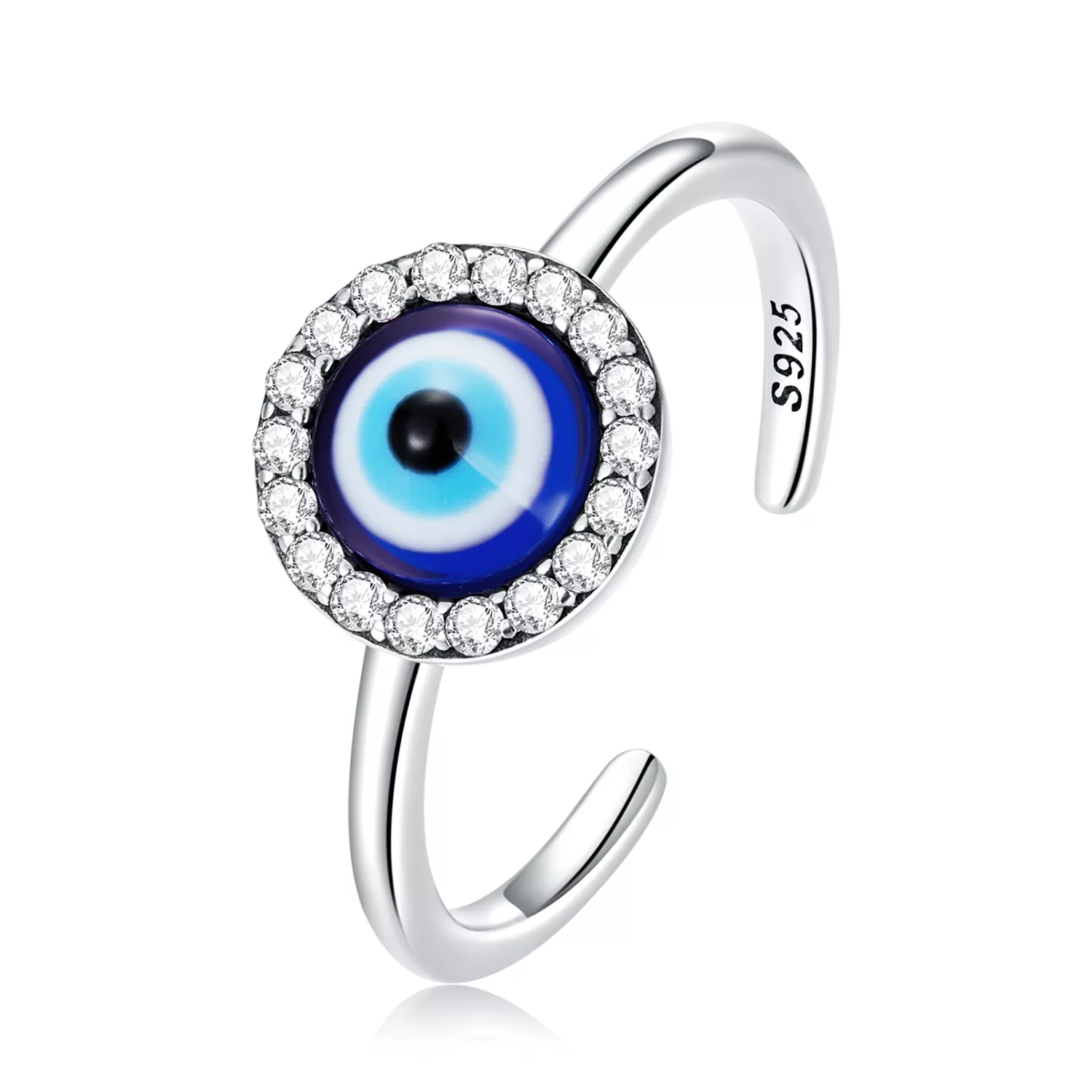 anello aperto tipo pandora occhio del diavolo bsr254