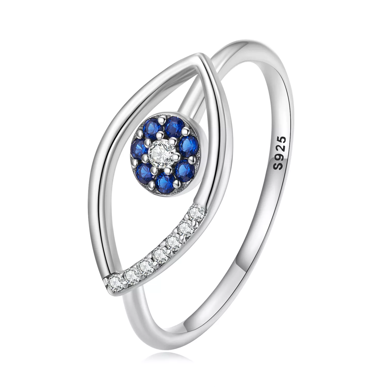 anello aperto tipo pandora occhio del diavolo scr875