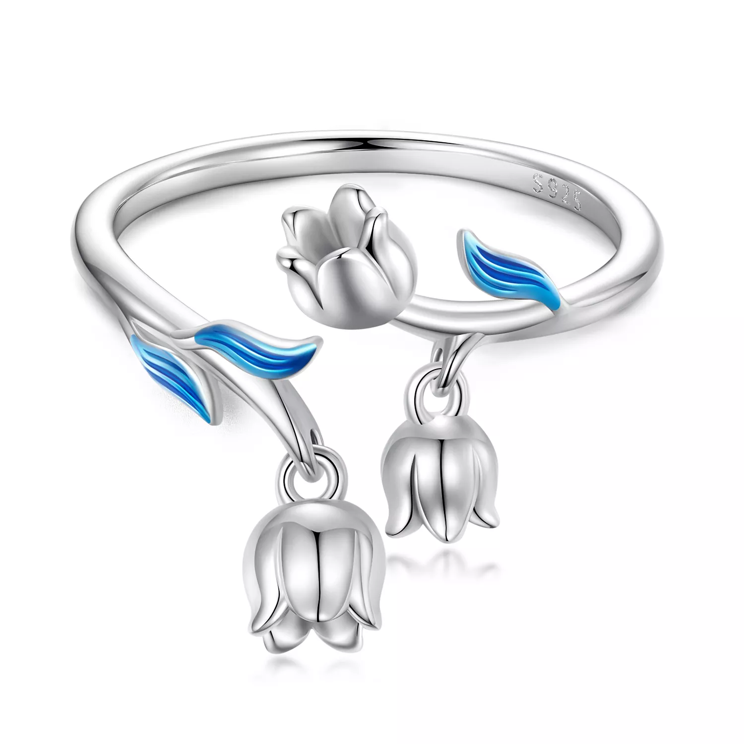 anello aperto tipo pandora orchidea bsr287