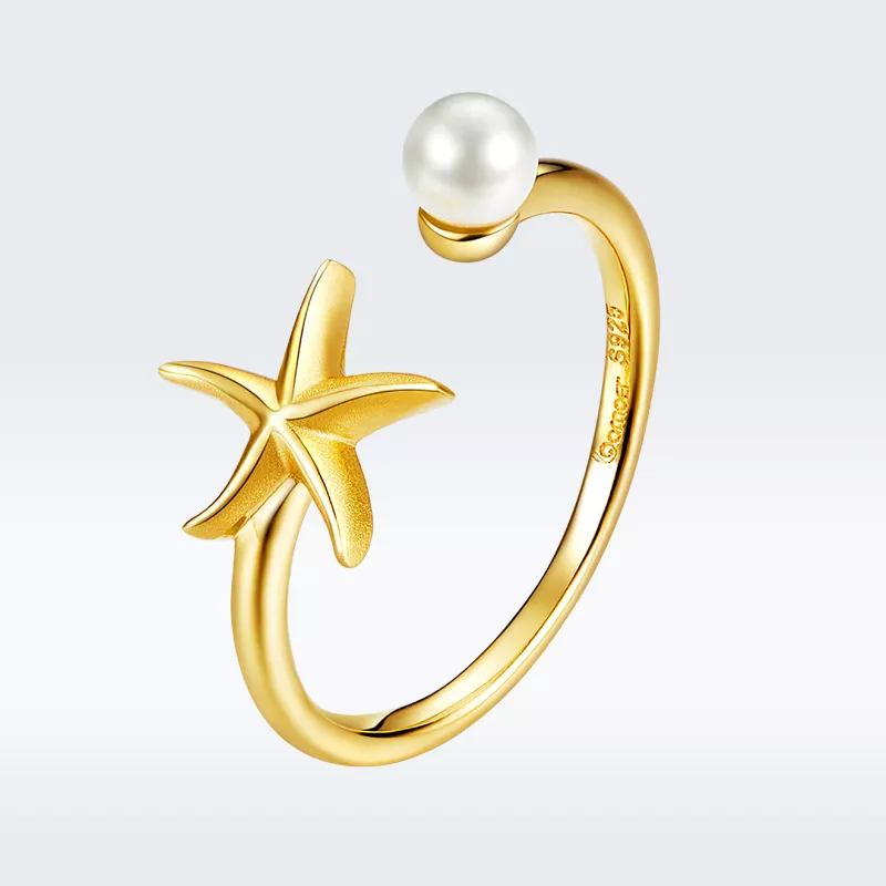(immagine per) Anello aperto tipo Pandora Stella marina estiva - BSR064 - Visualizza 2