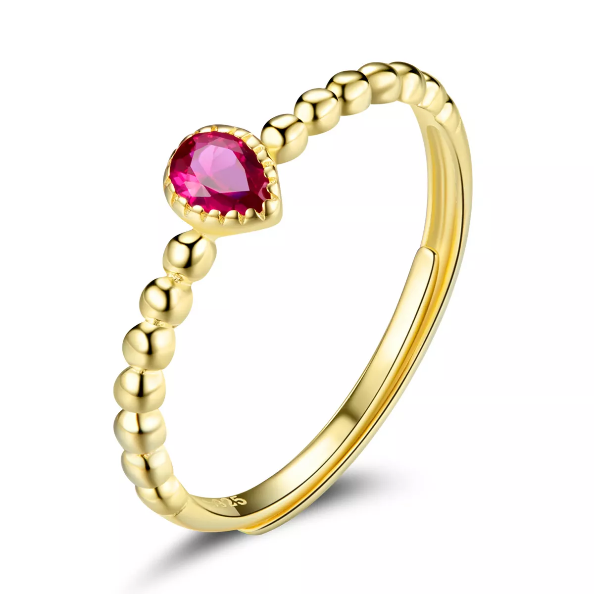 anello tipo pandora goccia d'acqua di rose scr745