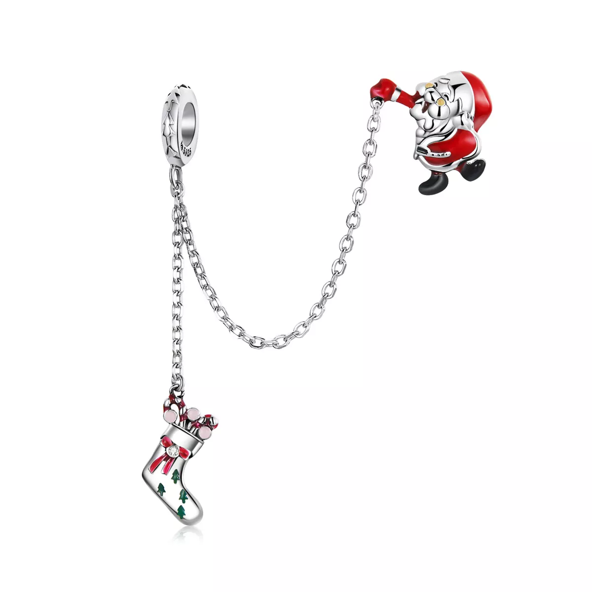 catena di sicurezza tipo pandora babbo natale bsc542