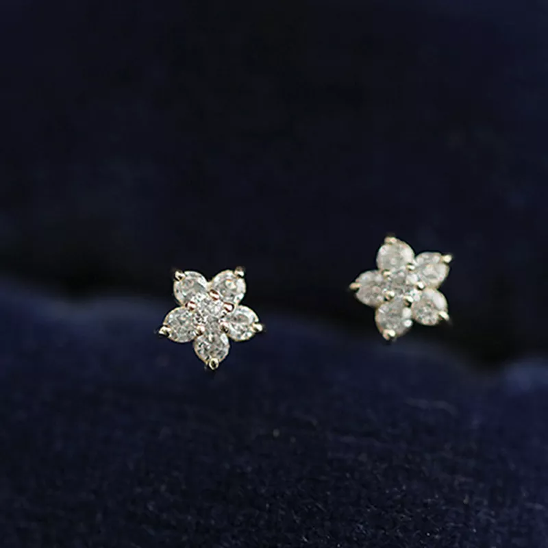(immagine per) Orecchini a Lobo tipo Pandora Mini Fiore - BSE598-B - Visualizza 4