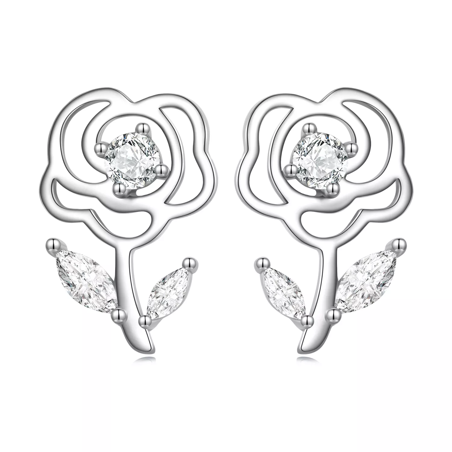 orecchini a lobo tipo pandora rose bse714