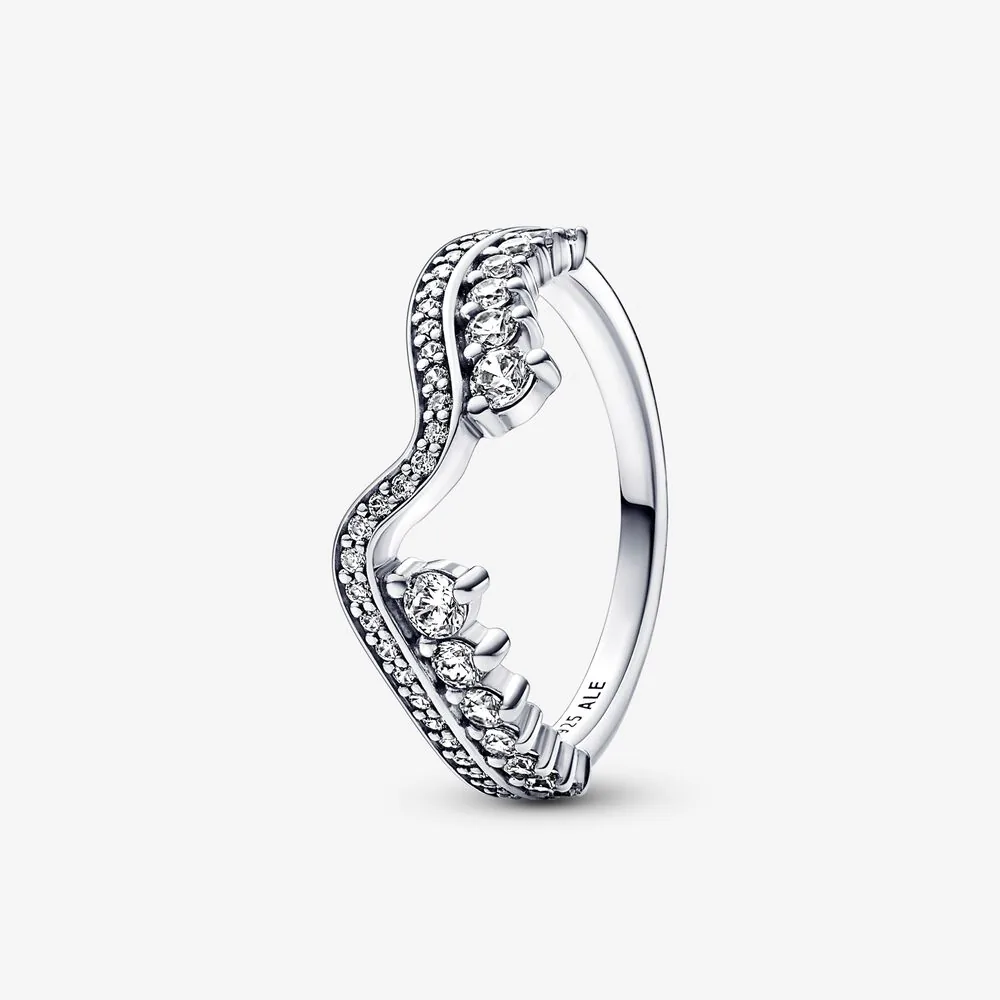 anello asimmetrico scintillante pandora wave 192543c01