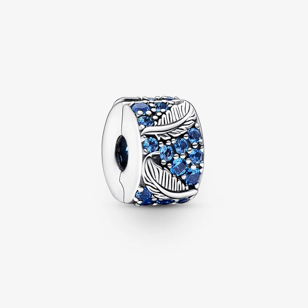 pandora charm clip curva piuma pavé 792552c01