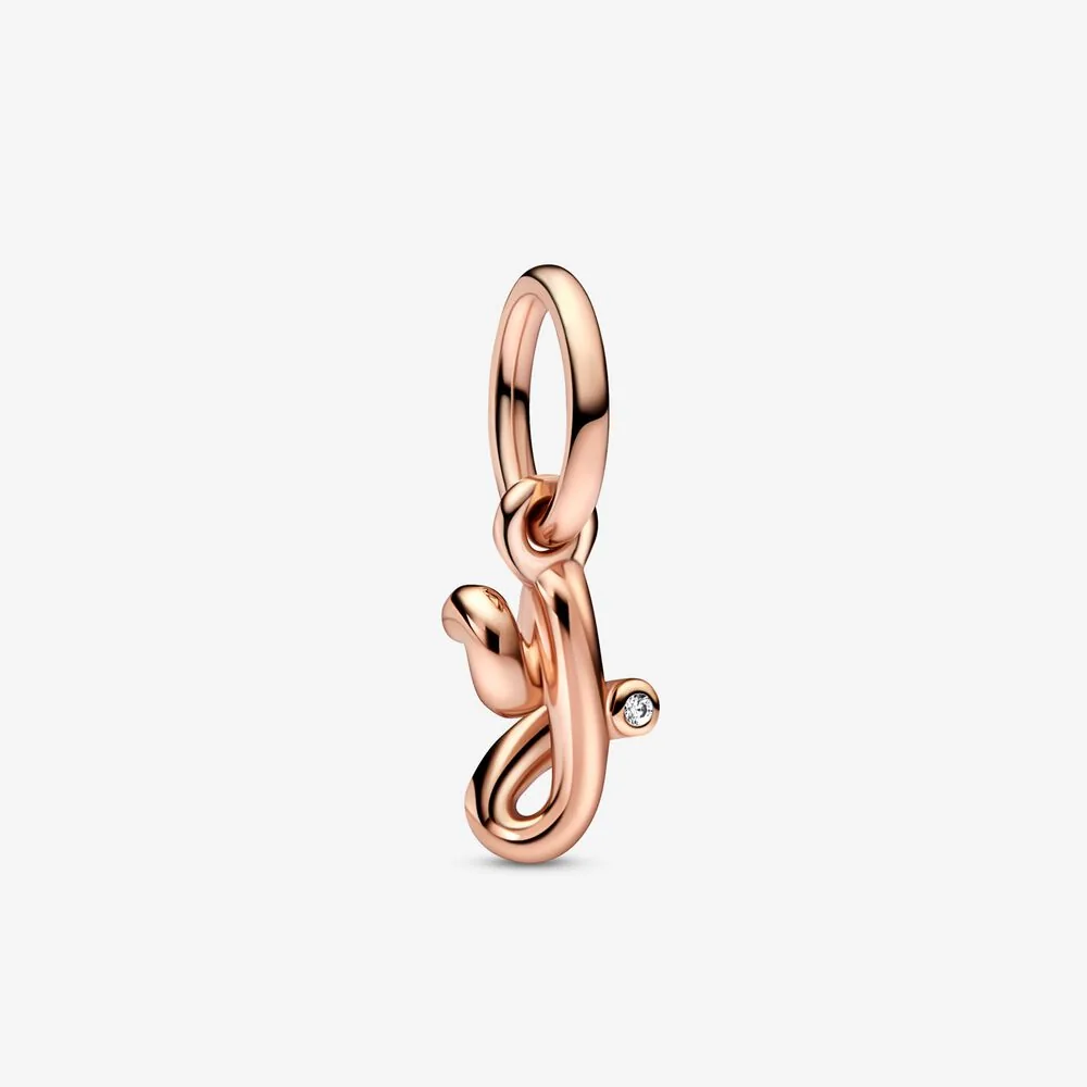 Ciondolo con lettera W in oro e strass