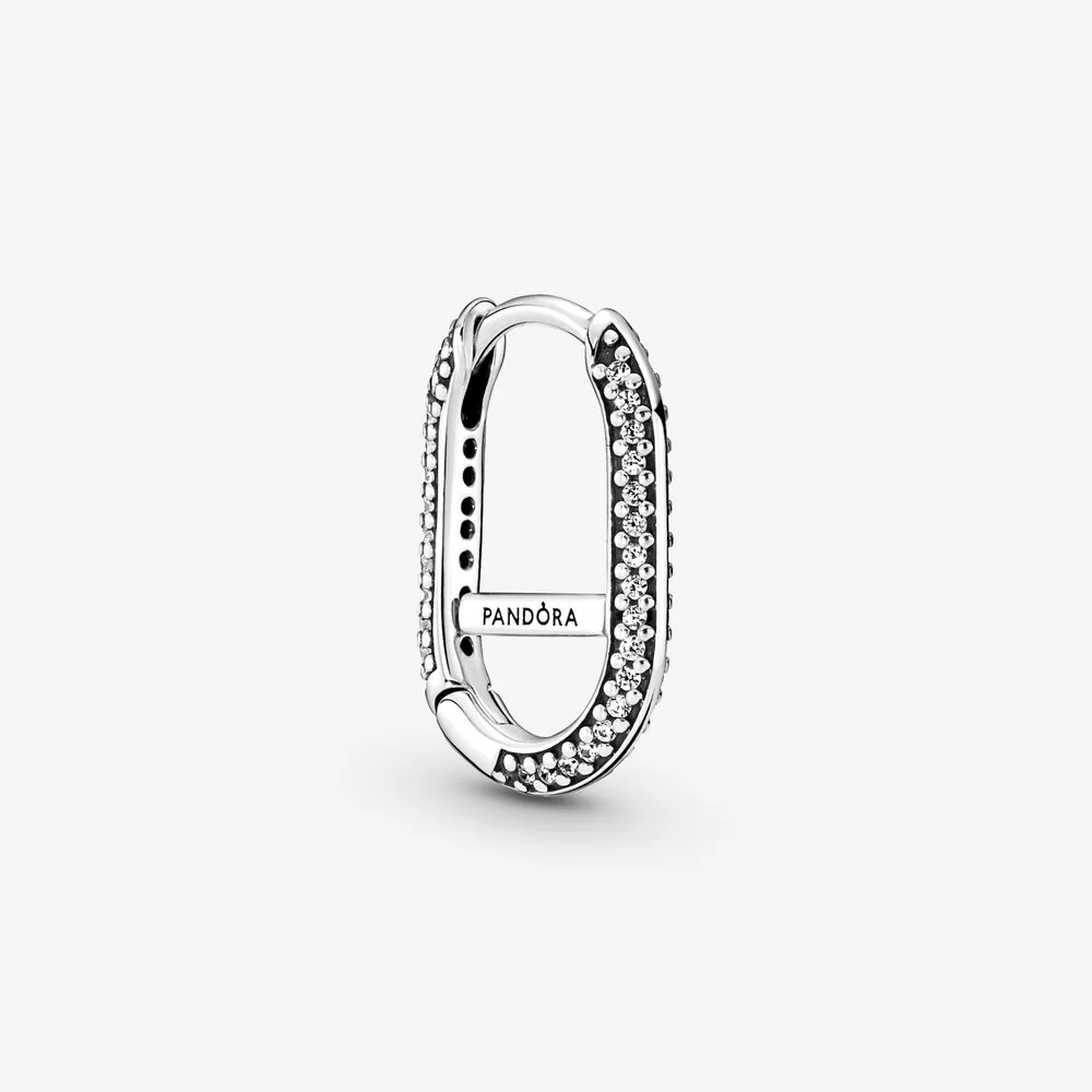 pandora me orecchino con anello singolo pavé 299682c01