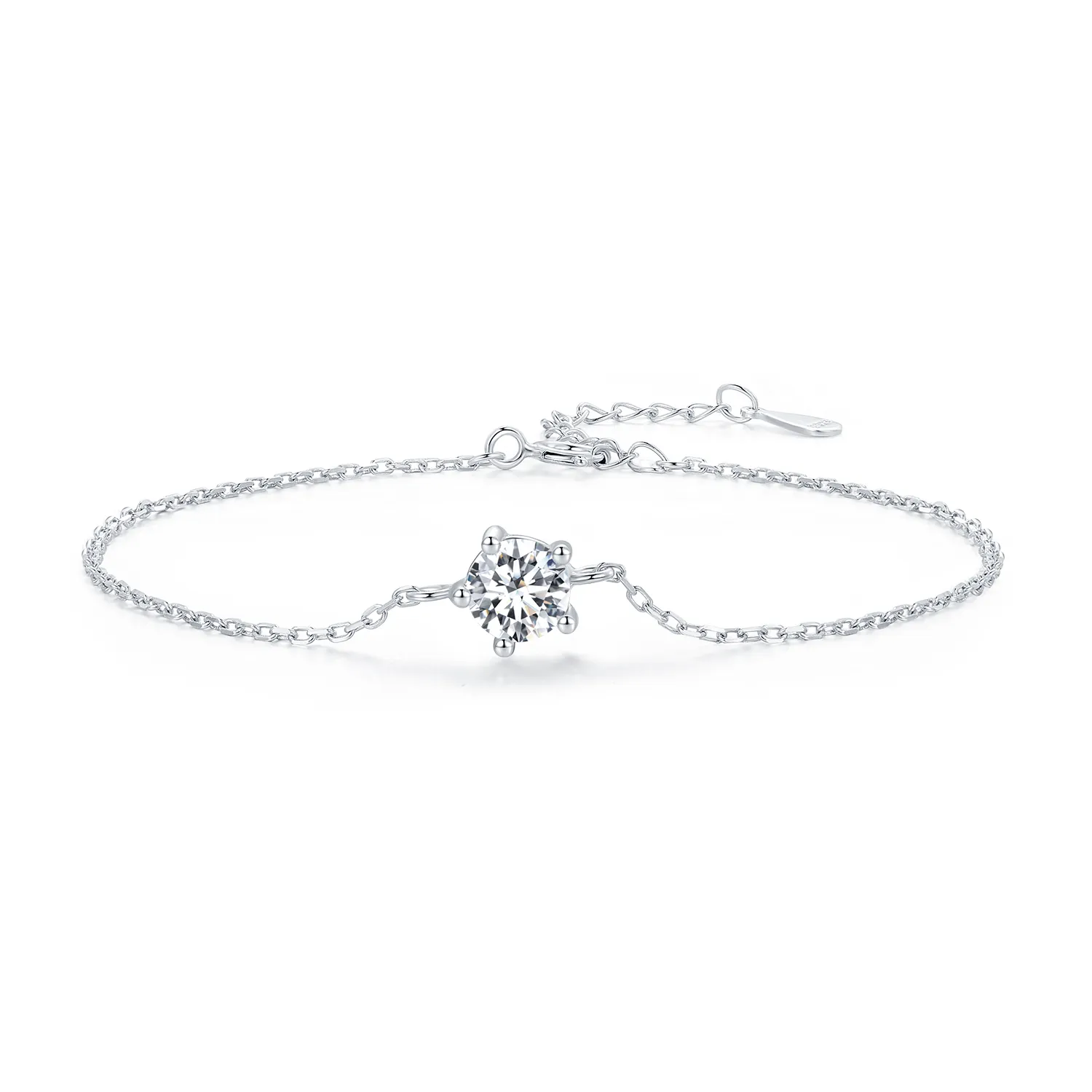 braccialetto moissanite pandora style scintillante msb001