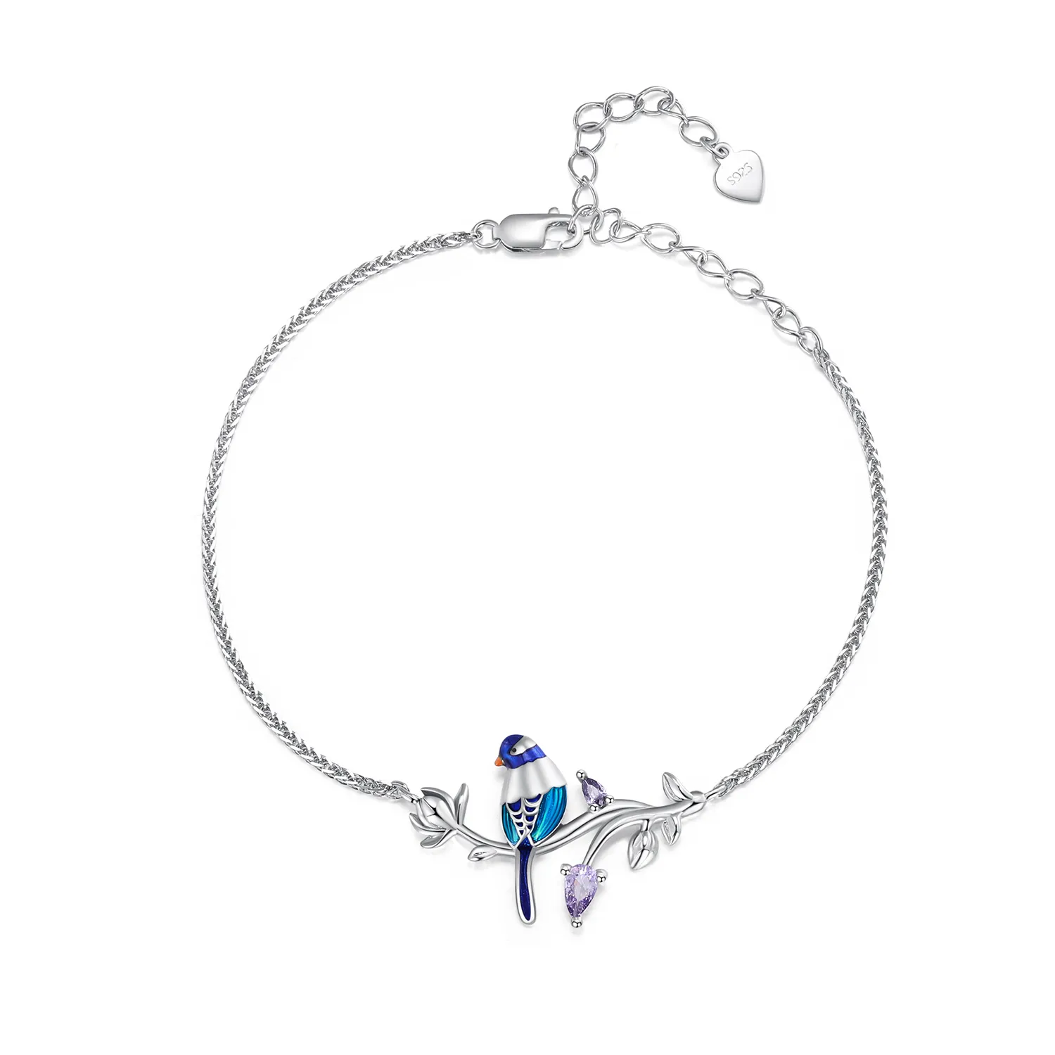 braccialetto stile pandora con martin pescatore bsb127