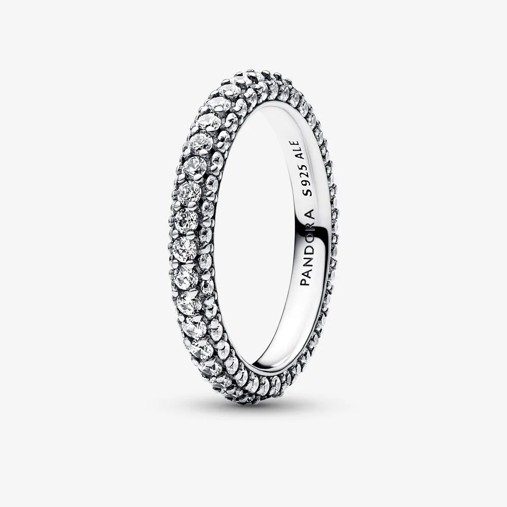 anello pandora timeless pavé a fila singola 192627c01