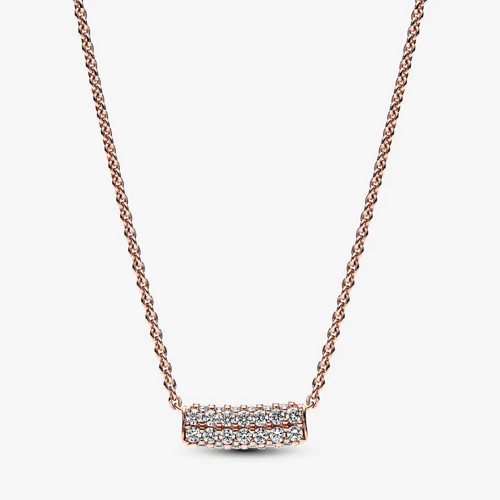collana pandora timeless pavé con doppia fila di barre 382621c01 45
