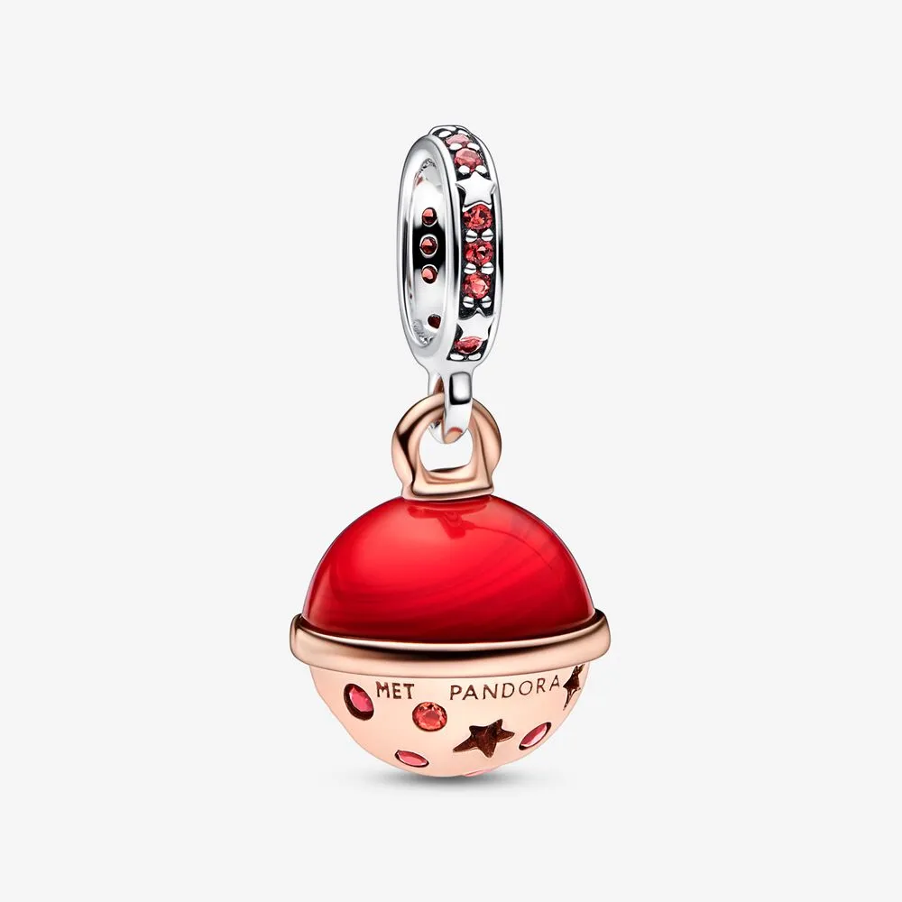 pandora ciondolo pendente due tonalità pianeta marte murano brillante 782433c01