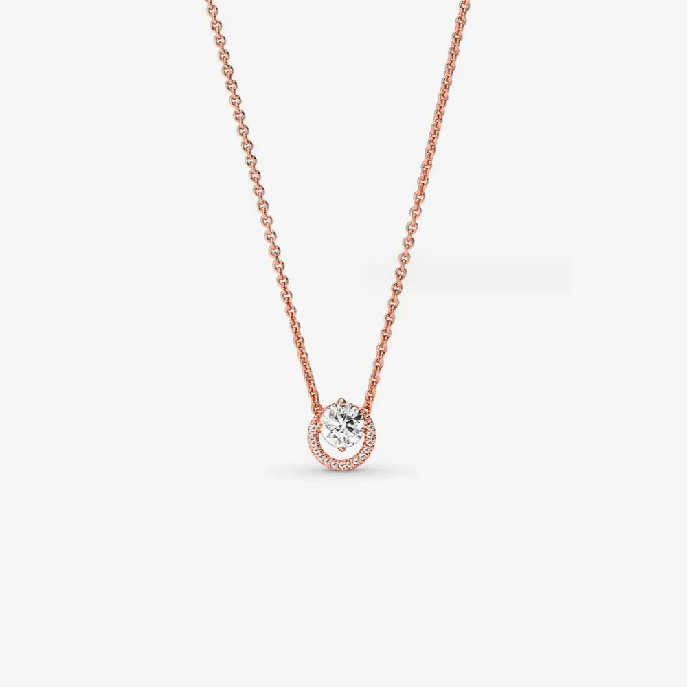 pandora collana con ciondolo a forma di cerchio con halo scintillante 361174c02 45
