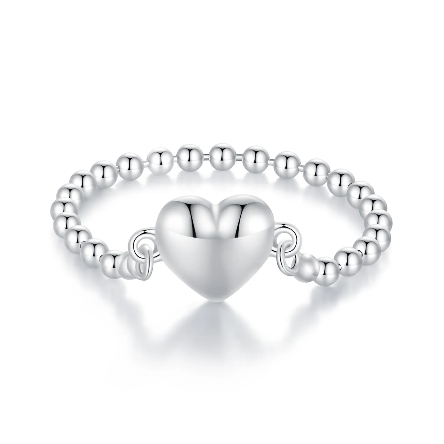 anello a catena a forma di cuore stile pandora bsr488