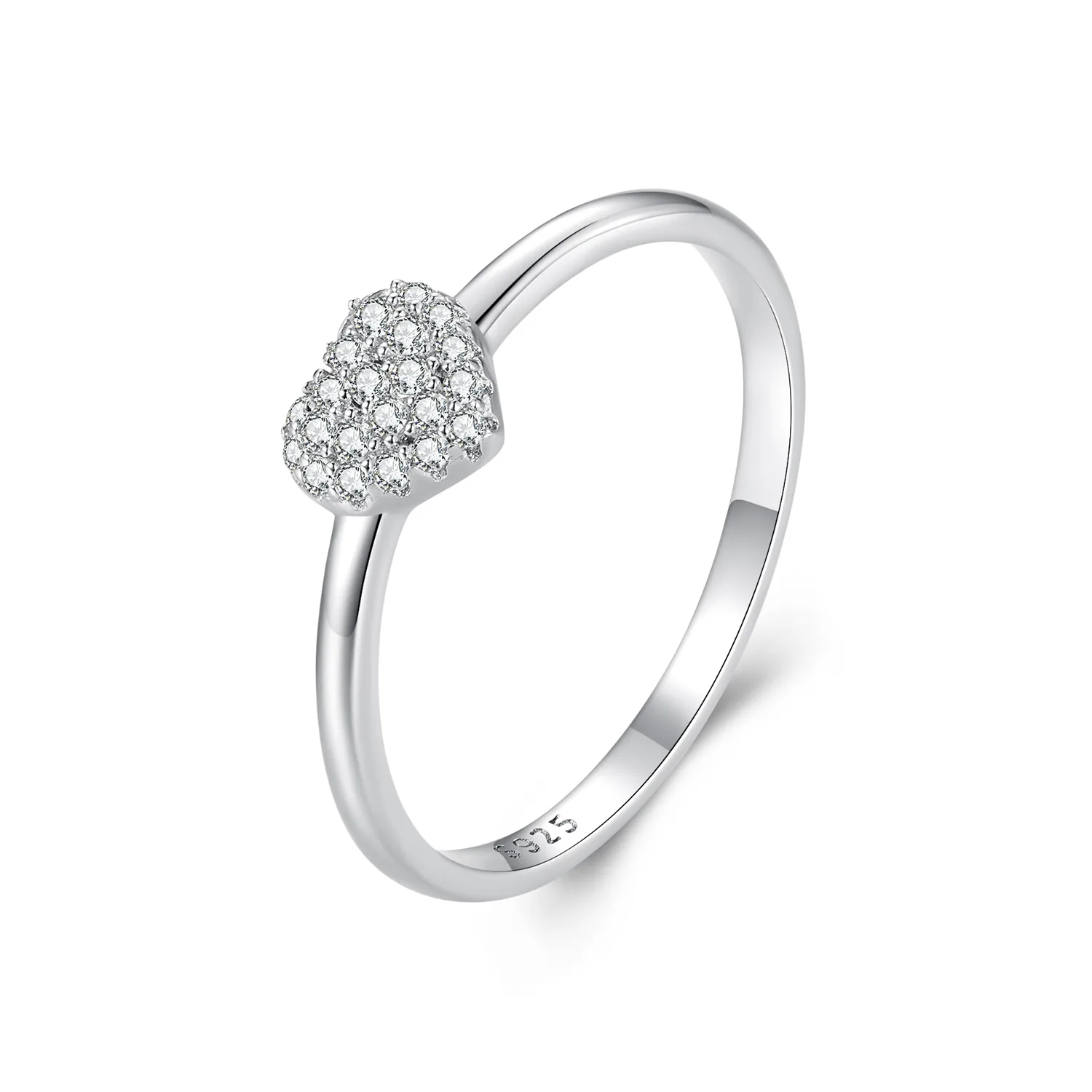 anello a forma di cuore di stile pandora un certificato msr038