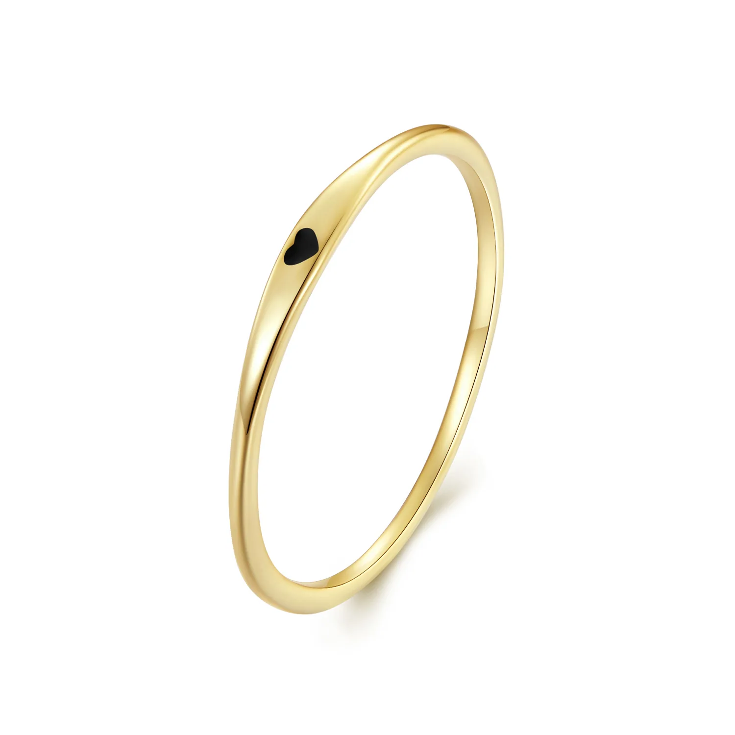 anello a forma di cuore dorato stile pandora scr468 b