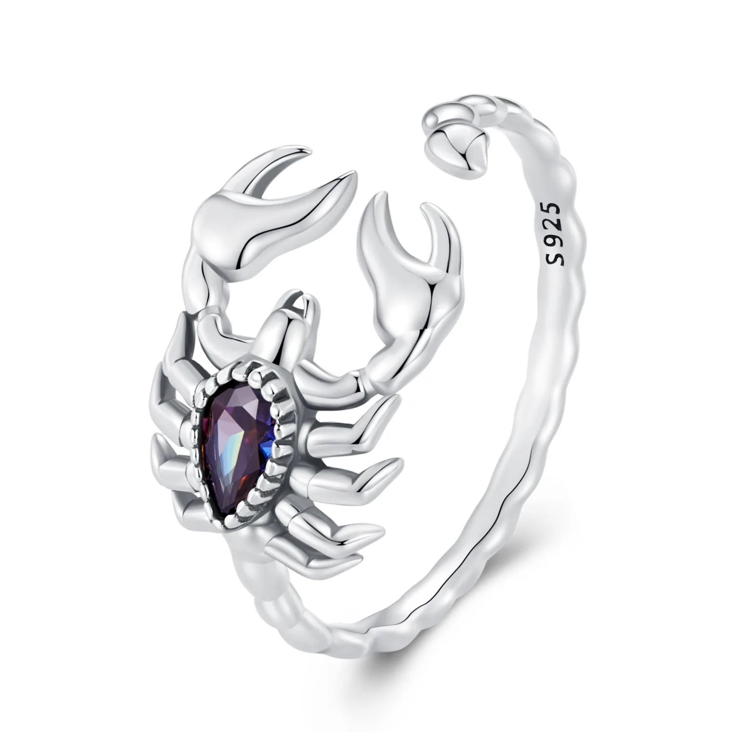 anello aperto a forma di scorpione stile pandora retrò scr974 e