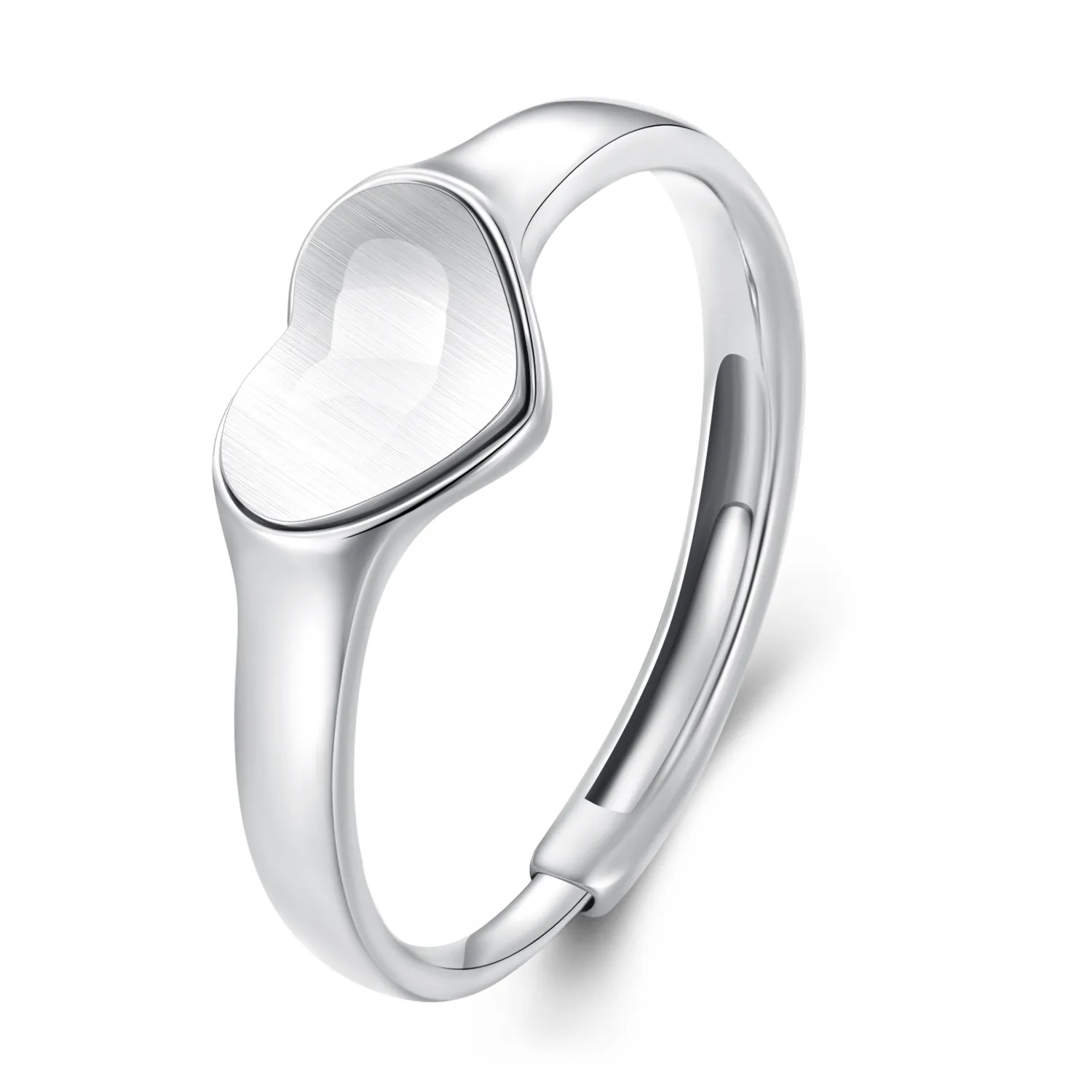 anello riflettente a forma di cuore in stile pandora bsr434
