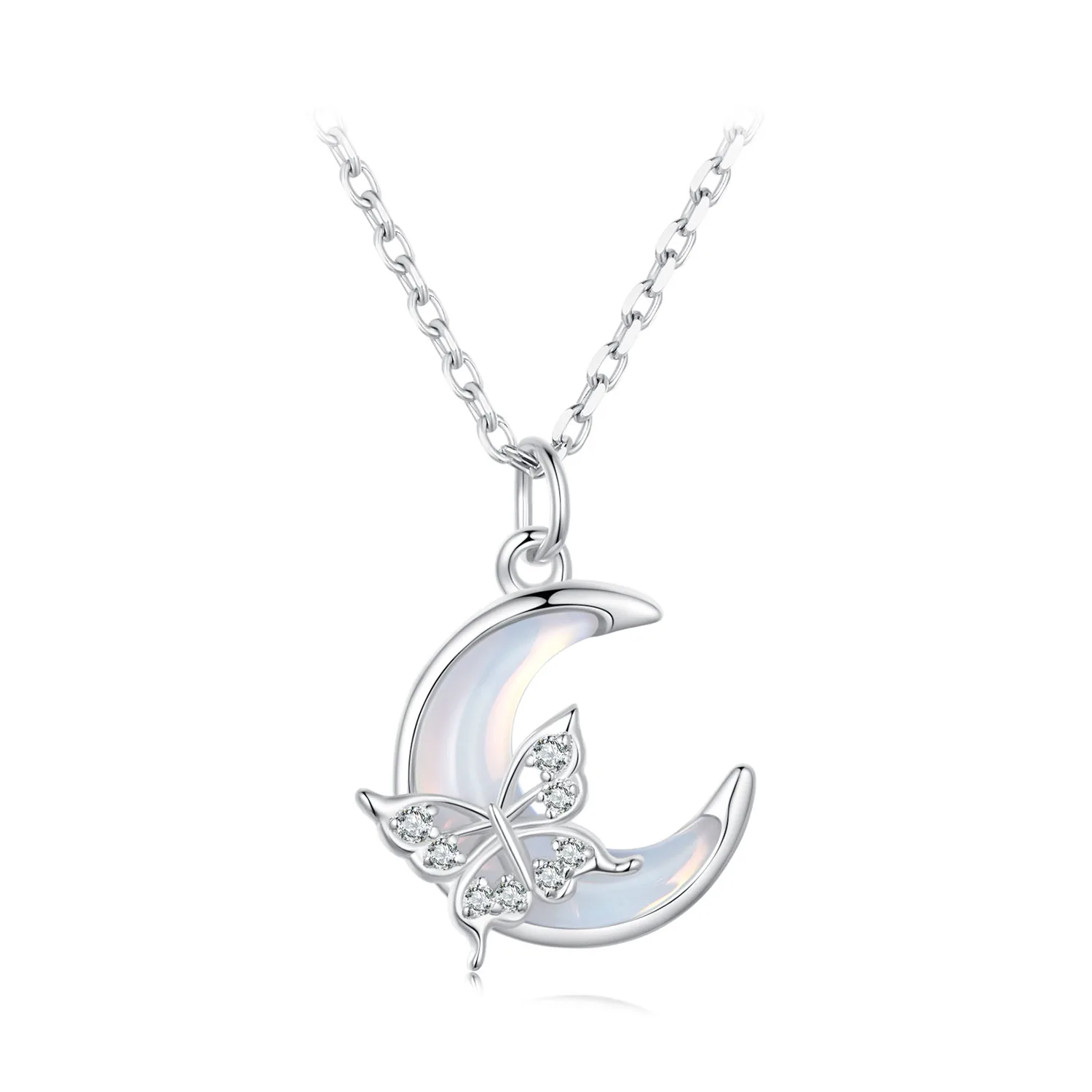 collana a farfalla con luna dallo stile pandora bsn353