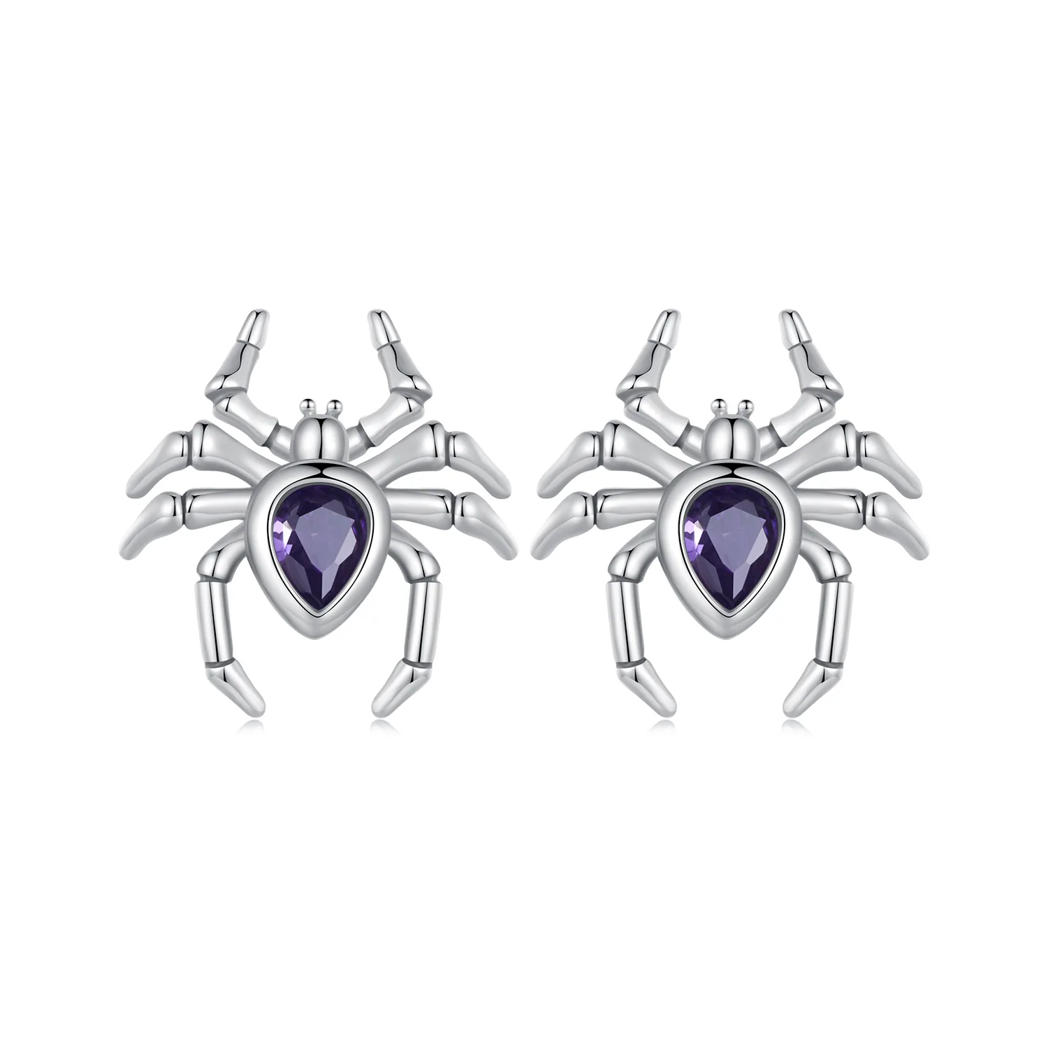 orecchini a bottone stile pandora con ragno bse891