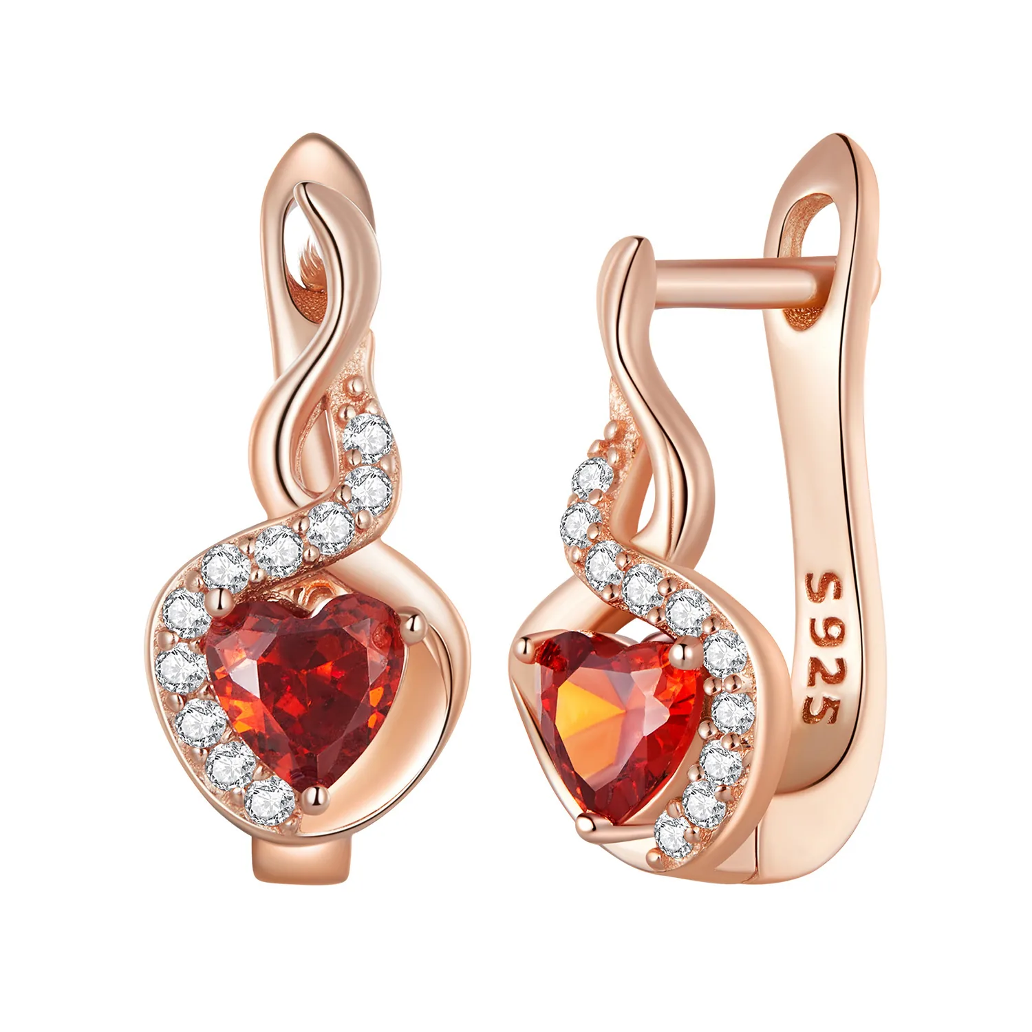 orecchini a cerchio in stile pandora colore oro rosa con incisione love bond bse815