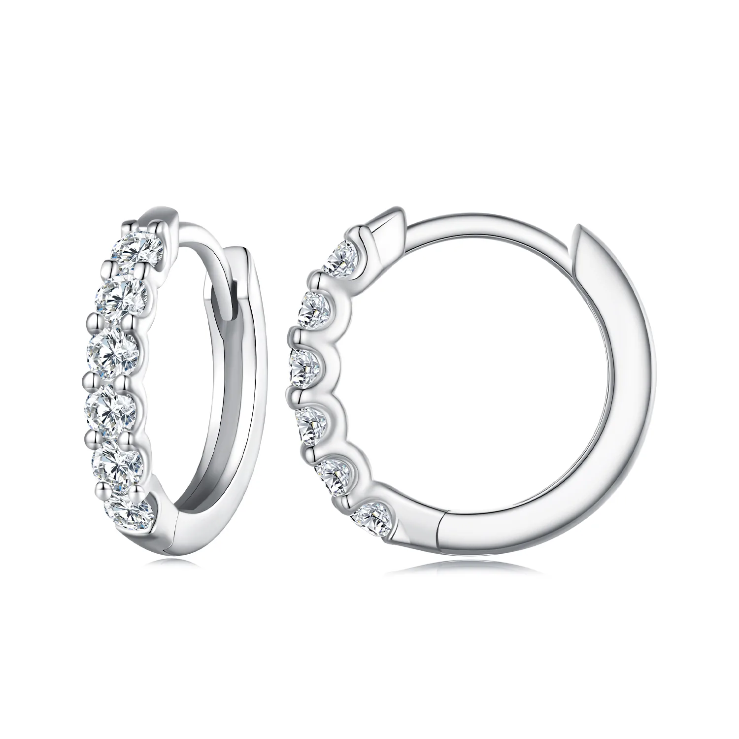 orecchini a cerchio in stile pandora con moissanite mse029