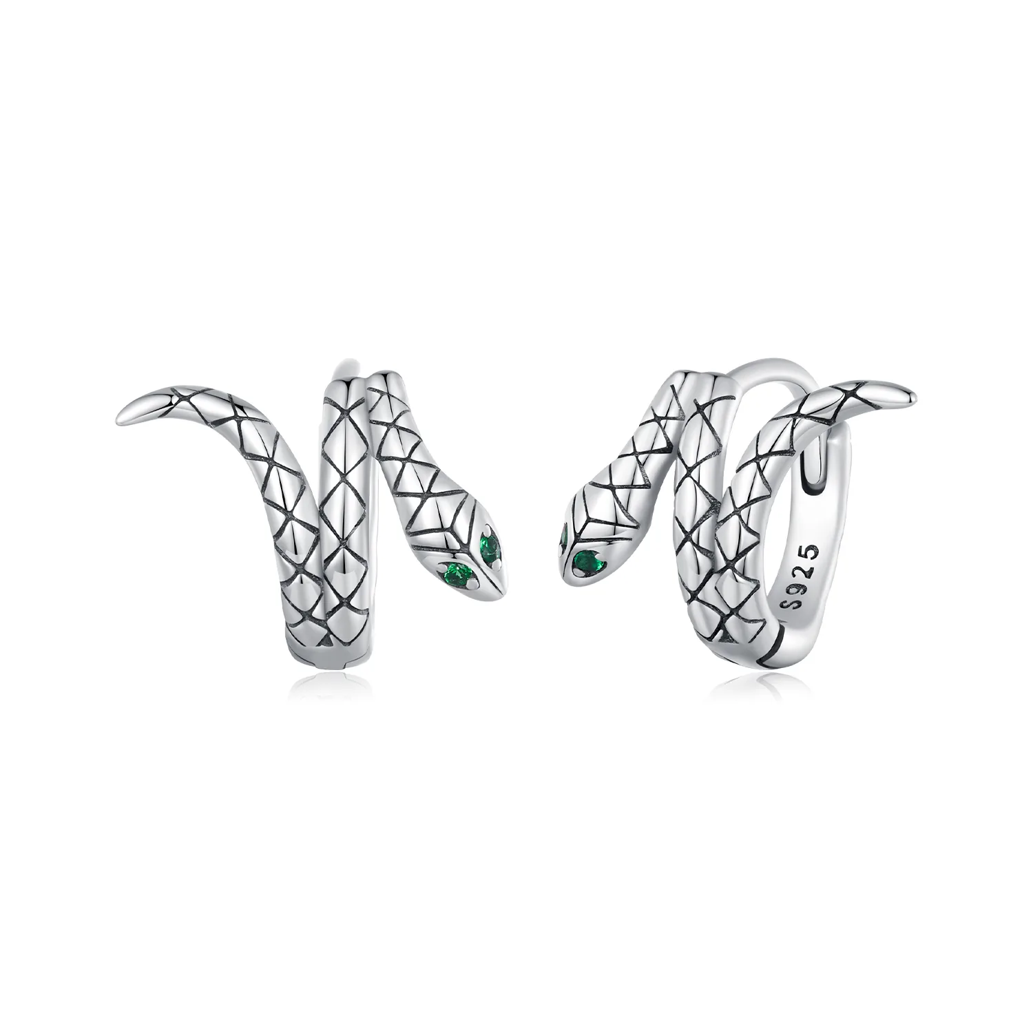 orecchini a cerchio stile pandora con serpente bse883
