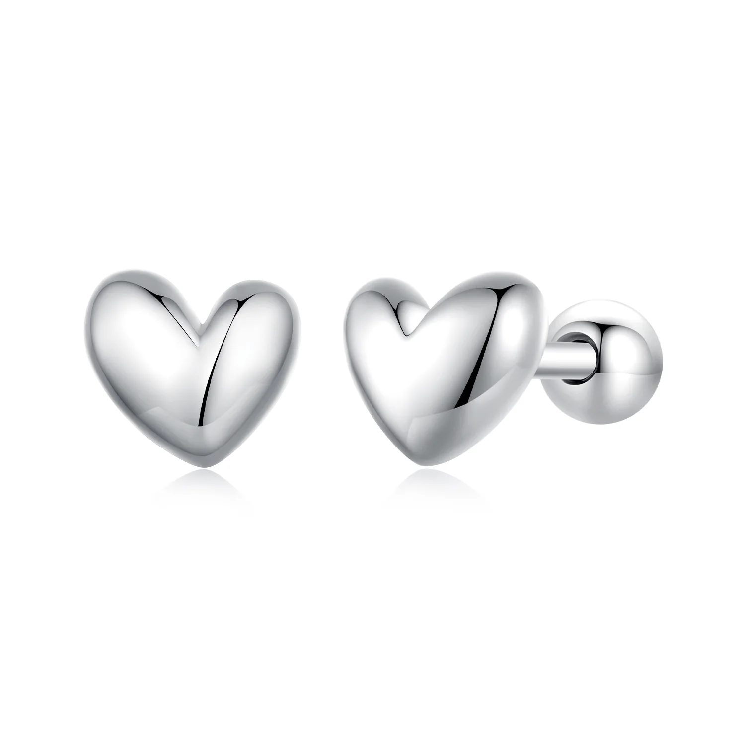 orecchini a forma di cuore di stile pandora bse886