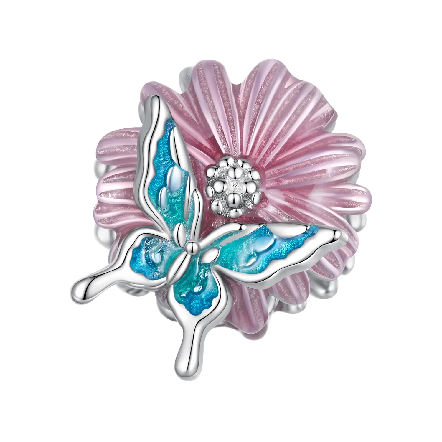 pandora stile ciondolo farfalla crisantemo bsc788