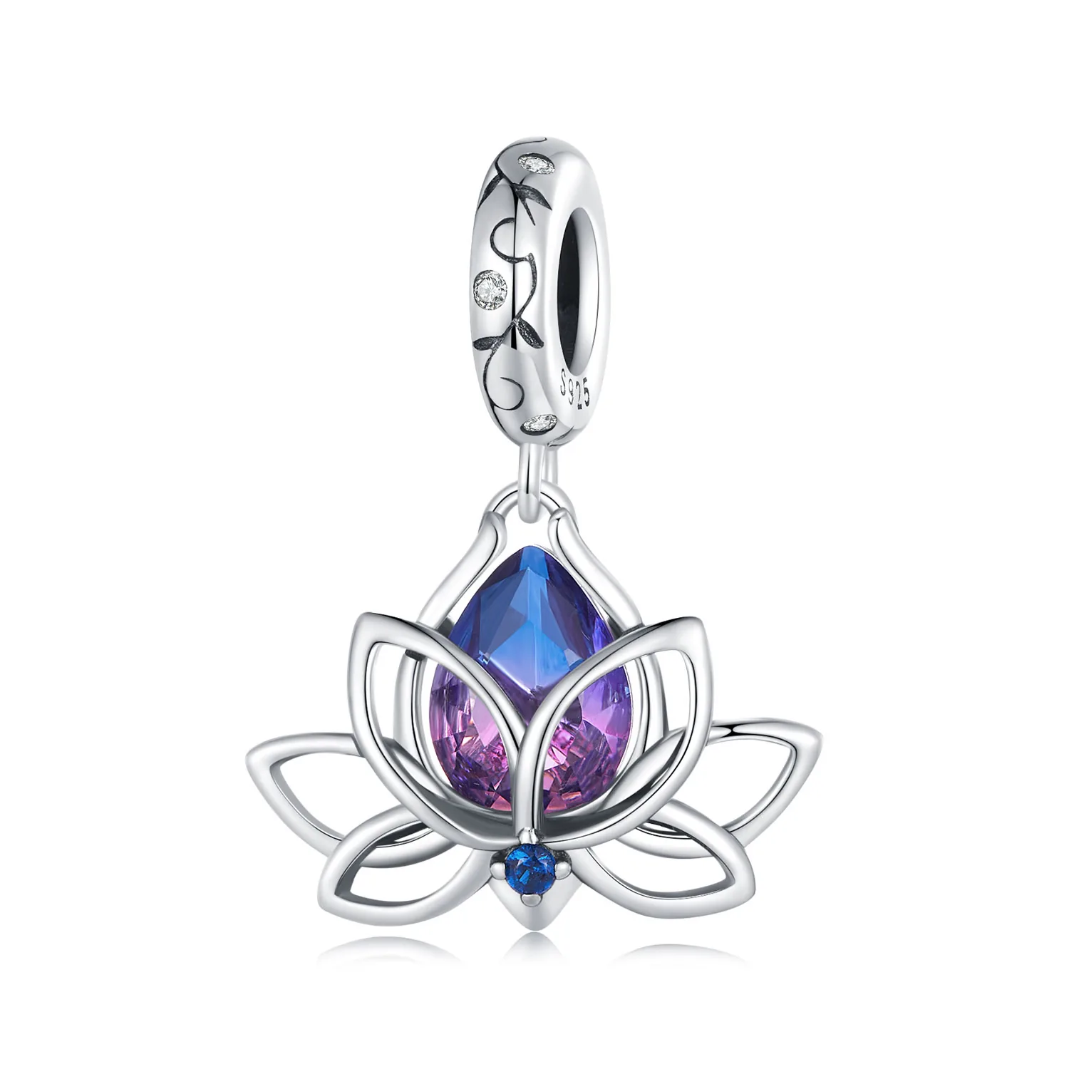pendente a forma di fiore di loto stile pandora scc2562