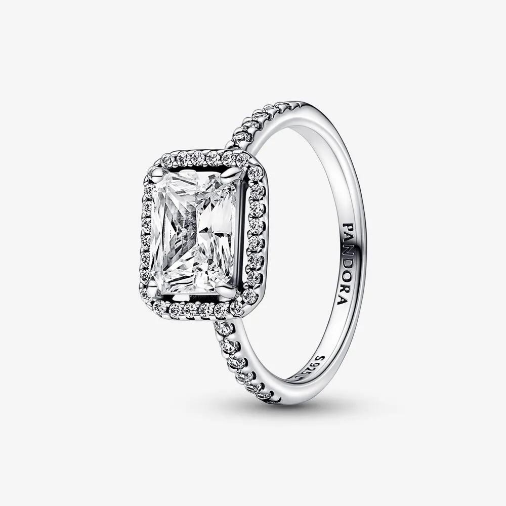 anello rettangolare scintillante halo 192391c01