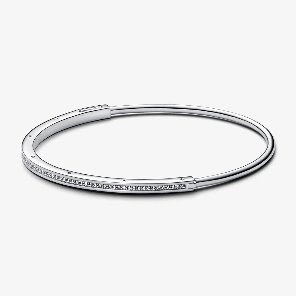 bracciale rigido pandora signature id con pavé 592313c01