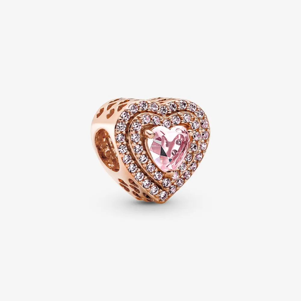 charm pandora a forma di cuore livellato scintillante 789218c01