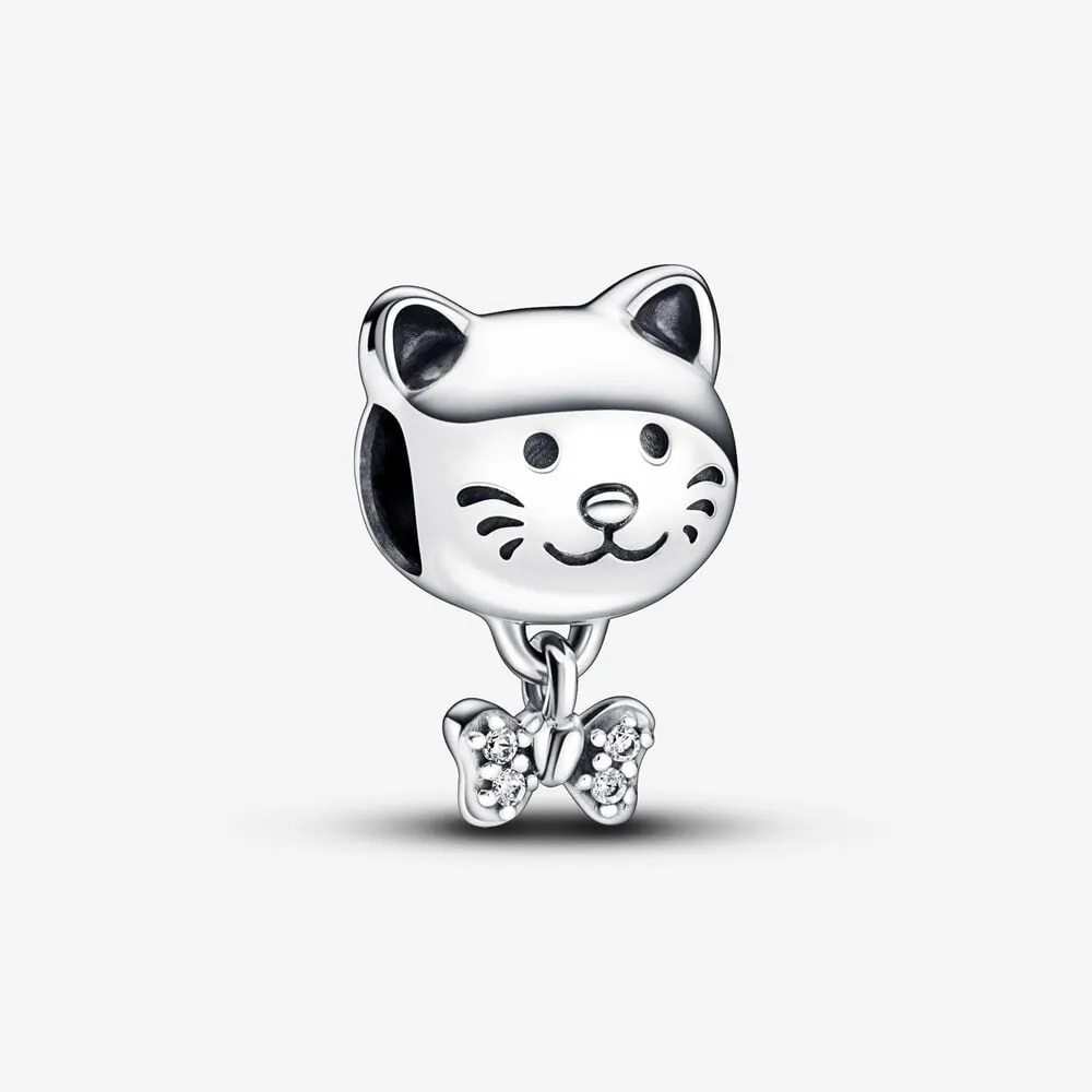 charm pandora per gatto e fiocco 792255c01