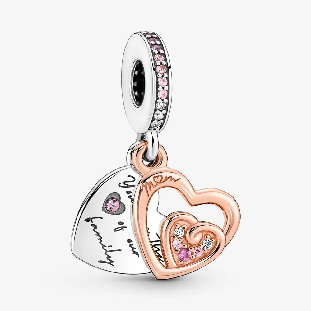 charm pendente pandora doppio con cuori infiniti intrecciati 781020c01