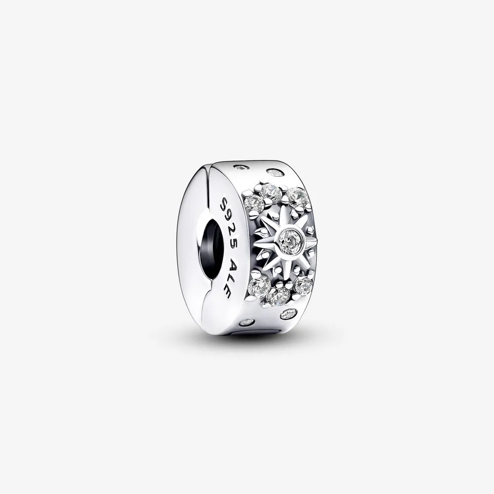 clip in argento sterling con sole e luna 792841c01