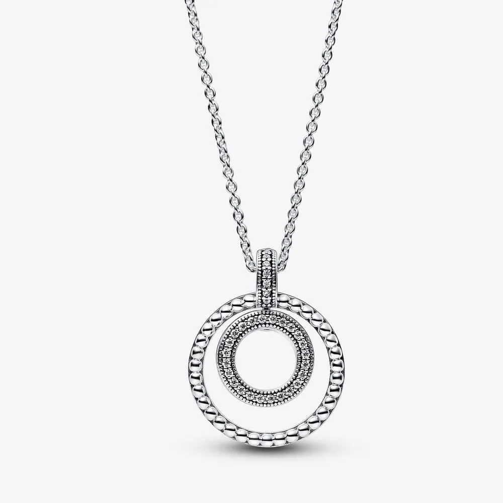 collana e ciondolo con pavé e perline firmati pandora 392308c01