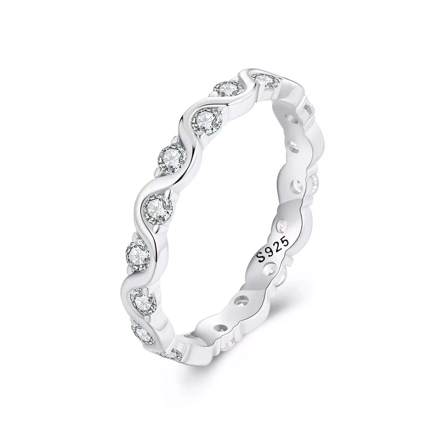 anello ondulato stile pandora bsr515