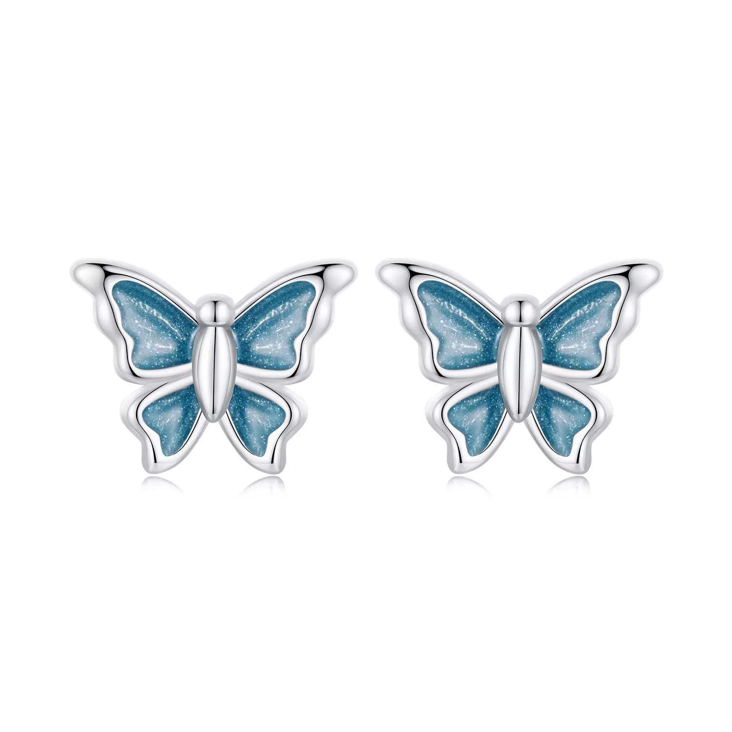 orecchini farfalla blu stile pandora bse957