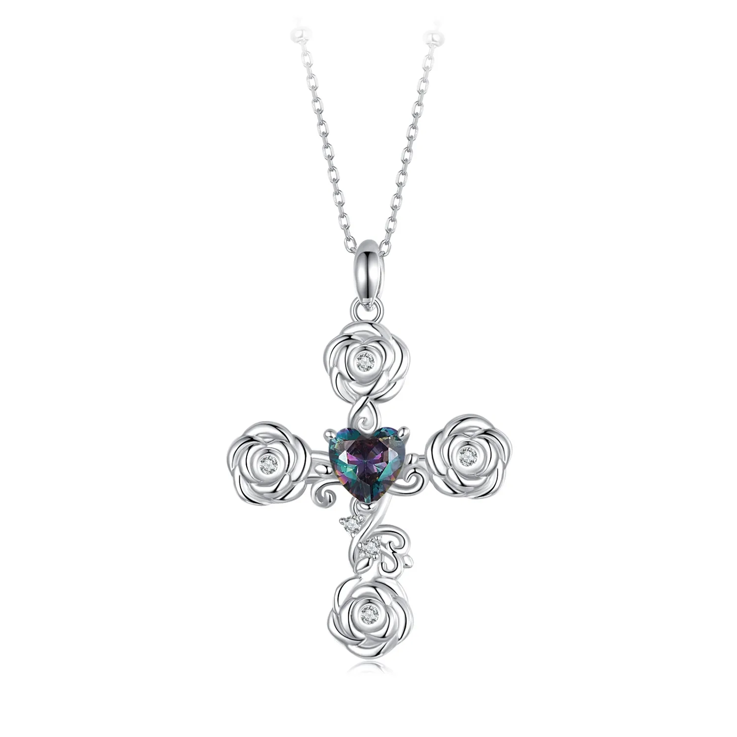 Bo&Pao Collana Donna con Croce, in Argento Sterling 925, 45 | FindTheDeal