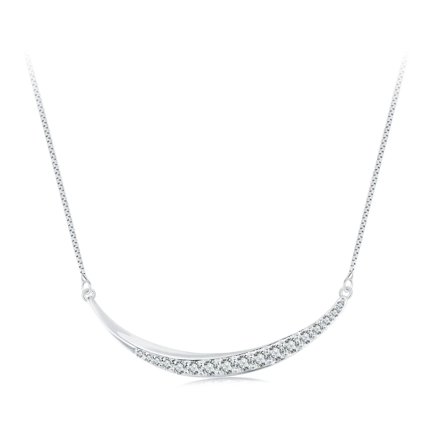 collana pandora style moon smile bsn374
